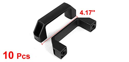 Miniatura 2 de uxcell 4.173 in 4.17" Longitud Negro Gabinete Cajón Tiradores 10pcs