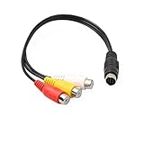 yan 2 Pack 7 Pin S-Video to 3 RCA Video AV Component Adapter Cable for PC TV Laptop