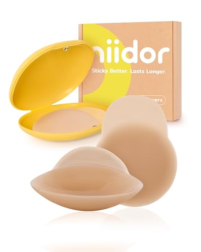 Niidor Nipple Covers for Women with Lift Reusable Pasties Silicone Breast Petals