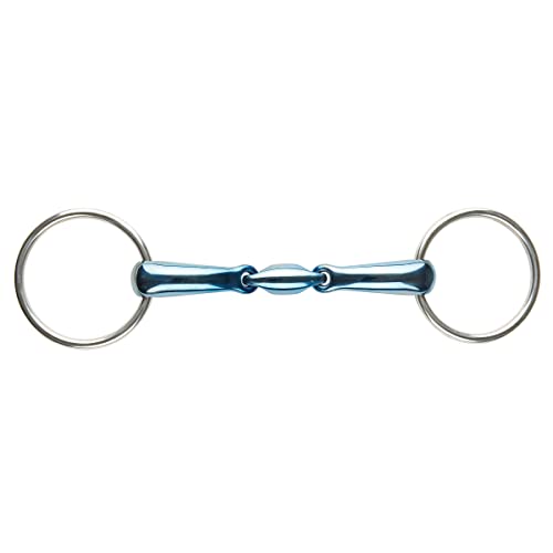 Korsteel Jp Blue Steel Oval Link Loose Ring Snaffle Bit, 4.5" #TOP14