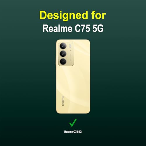 Image of Zapcase Back Case Cover for Realme C75 5G | Compatible for Realme C75 5G Back Cover | Liquid Silicon Magic Case with Camera Protection | Dark Green