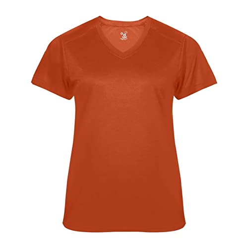 Badger Sports Ultimate Ladies' V-Neck Tee Burnt Orange Medium