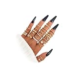 Gold Knuckle Rings Set for Women, 14k Gold Plated Open Stacking Knuckle Midi Rings Dainty Cubic Zirconia Crystal Simple Hollow Cute Ring Pack Jewelry Gifte (Gold 29PCS)