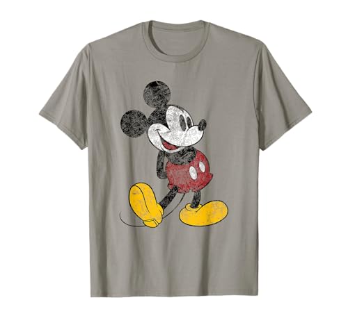 Disney Mickey Mouse Classic Standing Pose Distressed T-Shirt