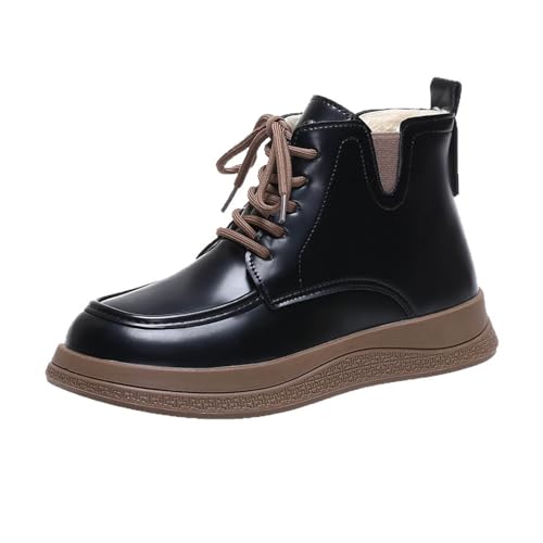 Bottes courtes augmentation hauteur pour femme avec semelle épaisse et style décontracté