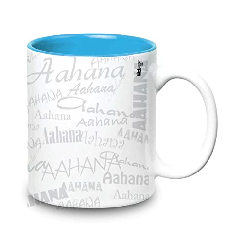 Image of Hot Muggs Me Graffiti Mug - Aahana Personalised Name Ceramic, 315ml, 1 Unit