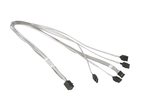 Câble Supermicro CBL-SAST-0811 Mini-SAS HD SFF 8643 vers 4 SATA 70cm pour serveur