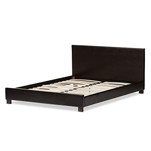 Baxton Studio Pless Modern Platform Bed, Queen, Dark Brown #TOP2