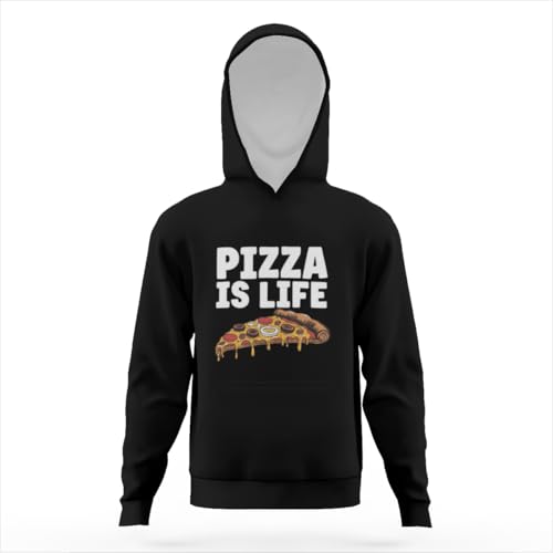 Vintage Pizza Lovers Italian Food Hoodies for Teen Girls Boys Lightweight Kangaroo Pocket Sweatshirt3