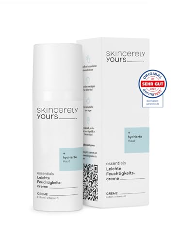 Skincerely Yours Leichte Feuchtigkeitscreme 50 ml I Regenerierende Hautpflege I Schützt vor schädlichen Einflüssen I Alle Hauttypen I Vegan & tierversuchsfrei I dermatologisch getestet