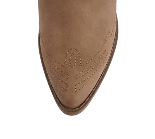 Image of Soda Women Cowgirl Cowboy Western Stitched Ankle Boots Pointed Toe Short Booties Rigging-S (Wide Fit Available)