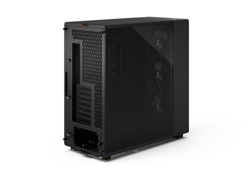 Image of Fractal Design North XL RC Charcoal Black TG Dark - Reverse Connection Motherboard Compatible - Three 140mm Aspect PWM Fans Included- Type C USB - ATX Airflow Full Tower PC Gaming case