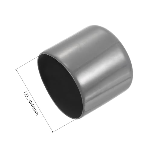 Image of uxcell 4pcs Rubber End Caps 46mm ID Vinyl Round End Cap Cover Screw Thread Protectors Dark Grey, 40mm Height