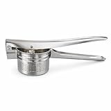 Ergonomische Kartoffelpresse aus Edelstahl | Robuste Kartoffelpresse für private und professionelle Küche