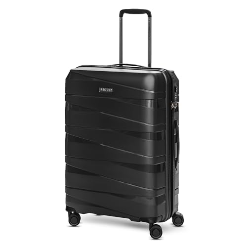 REDOLZ Hartschalen Check-in Koffer | Mittelgroßer Trolley 45 x 27 x 67 cm aus leichtem Polypropylen Material | 4-Doppelrollen & TSA (Essentials 10)