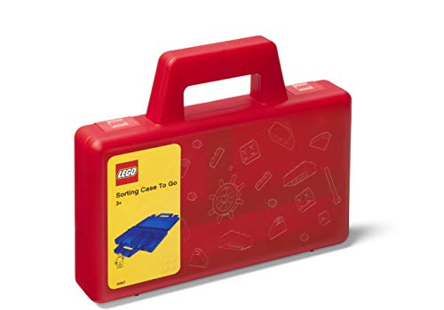 ROOM Copenhagen, Lego Sorting Box to-Go - Travel Case with Organizing Dividers - Red (40870001)