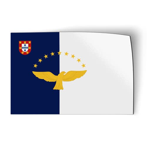 Imán flexible bandera Azores para auto y nevera miniatura 1