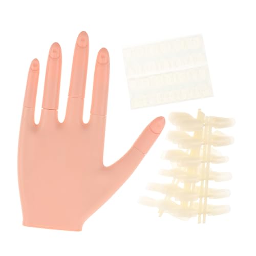 ADOCARN 1 Juegos Manos De Práctica De Manicura Simuladas. Soporte De Práctica De Uñas Mano Práctica Para Uñas Acrílicas Modelo De Uñas Mano Práctica De Uñas Mano Beige El Plastico