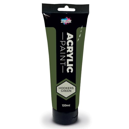 Zieler® Peinture acrylique de qualité supérieure 120 ml (Vert Hookers Green)