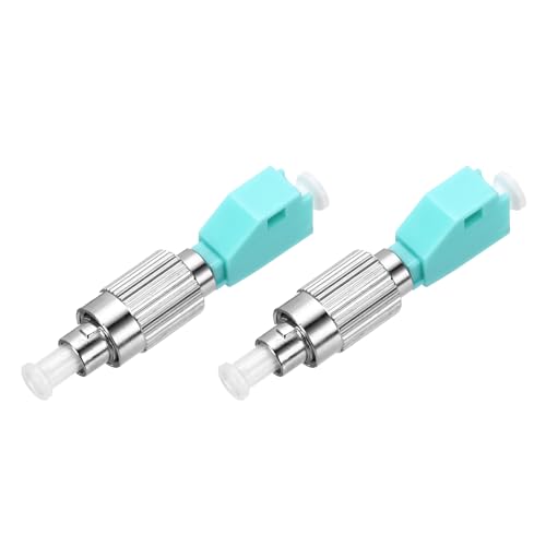 QUARKZMAN Glasfaser Adapter, FC Stecker auf FC Buchse OM3 Kupplung Multimode-Unidirektional Stecker für Optische Kabel, 2 Stück