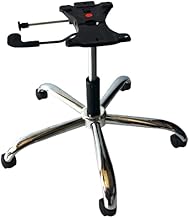 SOMRAJ Office Chair Base Steel Base Heavy Duty fit to Every revolving Office Computer or Game Chair (with Black Wheel Power Hydraulic & Push Back Plate)