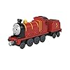 Fisher-Price Thomas & Friends die-cast push-along James toy train engine for preschool kids ages 3+