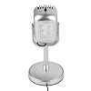 SIXRUN Vintage Microphone Clear Sound Adjustable Angle Wired Retro Condenser Mic for Karaoke Performance #3