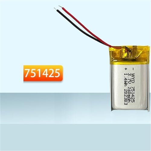 Batería de litio 751425 de 3,7V y 240 mAh para dispositivos electrónicos 2
