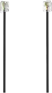 Hama Telephone Handset Spiral Cable 1.5 m (4p4c Cable, Telephone Handset, Modular Cable, Telephone Cable, RJ10 to RJ10 Plug, Retro Handset Cord for Analogue Phones, Telephone Handset Cable, Spiral