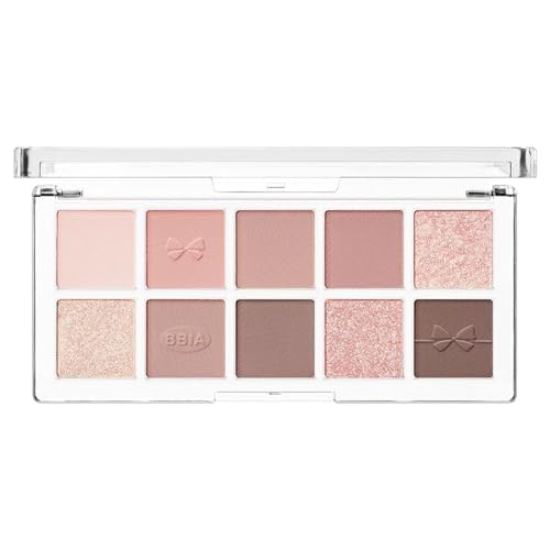 BBIA Essential Eye Palette - Buildable & Blendable Eyeshadow Palette Matte Finish & Gorgeous Shimmer Glitter Pearls Warm Cool Natural Shade Soft Shadow Colors Vegan Korean Makeup (02 YOUR PEACH)