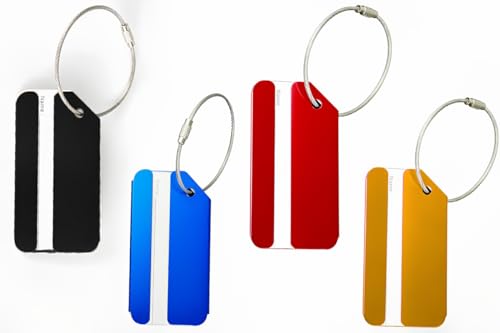 StarSaif-Luggage-Tags-for-Travel-Bag-Tags-for-Luggage-Travel-Set-of-1-Suitcase-Tags-IDENTIFIERS-Baggage-Travel-Tags-for-Luggage-Name-Tags-for-Luggage-Bag-TAG-Travel-Pack-of-4