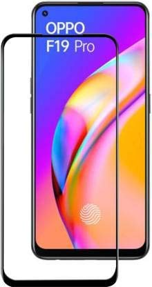 Image of Tempered Glass Screen Protector Compatible For Oppo F19 PRO Full Screen Coverage (Except Edge to Edge) and Free Complete Easy Installation kit