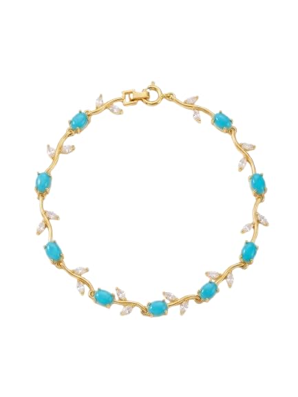 Image of HNB Tulip Bracelet for Women & Girls | Elegant Floral Design | Adjustable Alloy Charm Bracelet | Fashion Jewelry Gift for Birthday, Anniversary