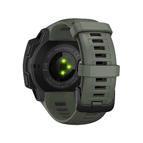 Bracelet Garmin Instinct silicone à libération rapide 22mm vert armée