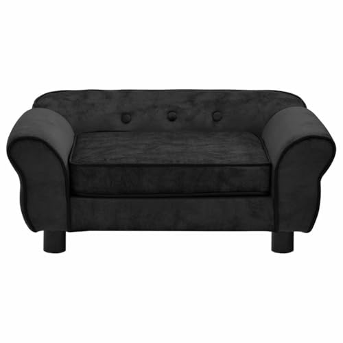 vidaXL Hundesofa Schwarz 72x45x30cm Plüsch Hundebett Hundecouch Katzensofa
