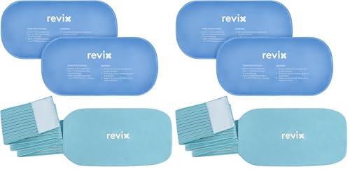 Image of REVIX Ice Packs for Injuries Reusable, 4 Packs Hot and Cold Pack with Adjustable Strap, Flexible Ice Wraps for Joints and Muscle, Rotator Cuff, Back, Knee Discomfort Relief (10 inch x 5 inch Blue)