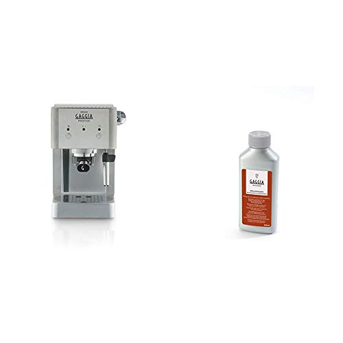 Gaggia RI8427/11 Macchina per Caffè Espresso, 950 W, Acciaio Inossidabile + RI9111/60 21001681 Soluzione Decalcificante, 250 ml