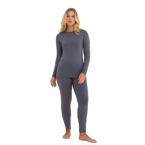 Women’s Thermal Underwear Set – Long Johns for Women Base Layer, Fleece-Lined Thermals Cold Weather | Top and Leggings