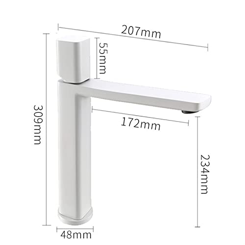 Robinet de salle de bain laiton 1 trou à commande fluide monotrou - 3