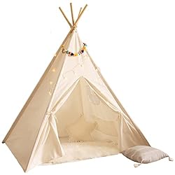 Kids Teepee Tent for Kids – with Light String | Teepee Tent for Kids | Kids Play Tent | Kids Teepee Play Tent | Toddler…