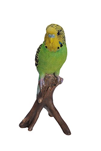 Hi-Line Gift Ltd Budgie on Branch Statue,Green