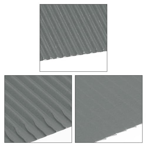 Image of uxcell 10pcs Corrugated Cardboard Paper Sheets,Gray,14 inch x 10inch,for Craft and DIY Projects