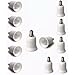 Set of 12 Bulb Adapter / Converts Chandelier Socket (E12) to Standard Bulb Socket (E26)Anti-Burning and Corrosion-Resistant/Generates Low Heat