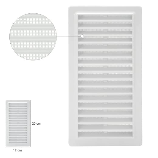 Image secondaire de Grille en plastique encastrée avec dos en maille 25x12 cm.