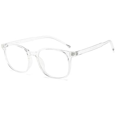 LNTICB Blue Light Blocking Glasses Computer Reading Glasses TR90 Square Eyewear Frame Clear Lens Anti Eyestrain Anti UV Lightweight Cover