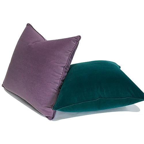 Housse de coussin de chaise peluche vert foncé modèle luxe