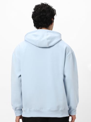 Image of Urbano Fashion Men's Cotton Solid Oversized Hooded Neck Sweatshirt