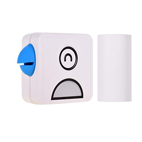Aibecy Pocket Thermal Printer 58mm Wireless BT Printer 300dpi Photo Printer with 1 Roll Thermal Paper for Printing Labels Lists Making Journals Hand Account Planner Compatible with Android iOS