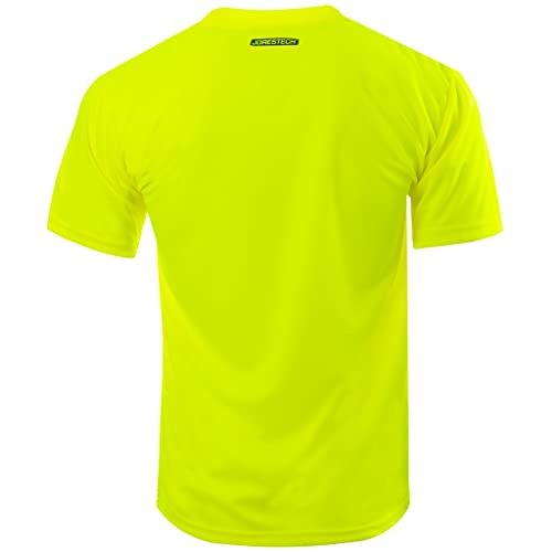 JORESTECH Safety High Visibility Orange or Yellow Short Sleeve Work T Shirt with Chest Pocket, Moisture Wicking Fabric3