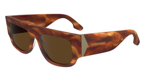 Victoria Beckham VB666S 223 Striped Blonde Havana Sunglasses Woman Acetato, Modified Rectangle, 55